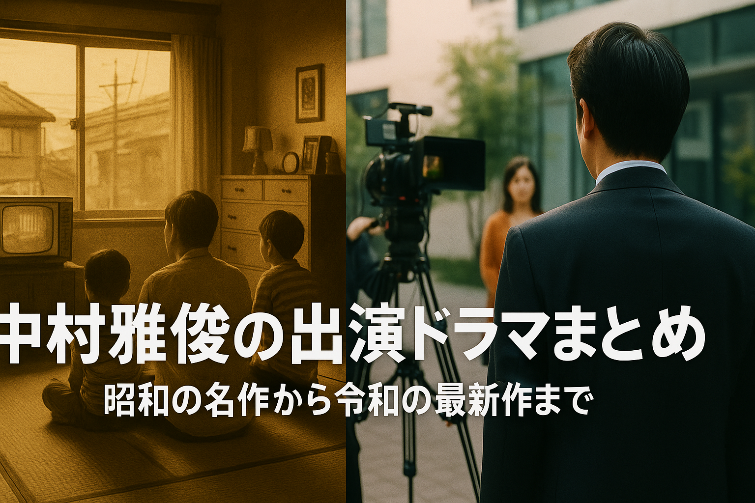 中村雅俊の出演ドラマまとめ