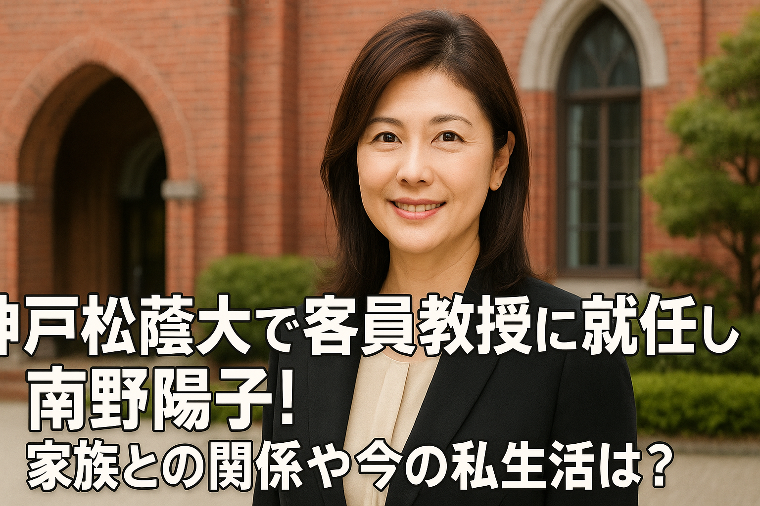 神戸松蔭大で客員教授に就任した南野陽子