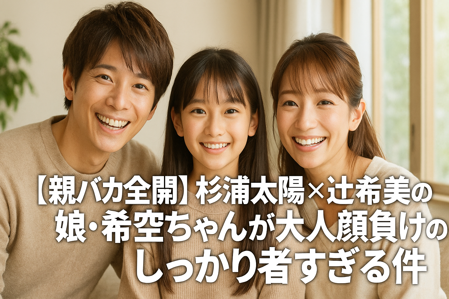【親バカ全開】杉浦太陽×辻希美の娘・希空ちゃん