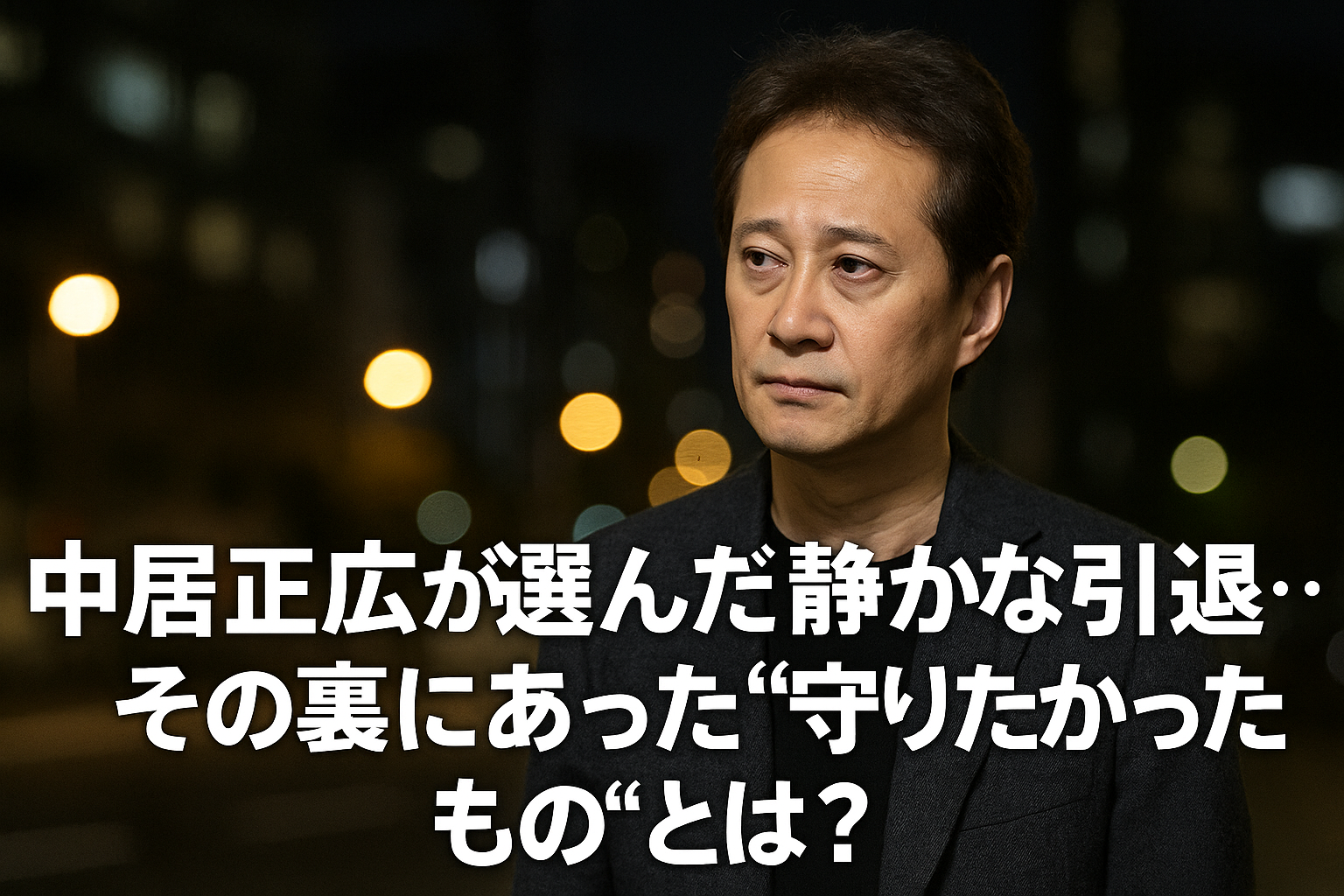 中居正広が選んだ静かな引退